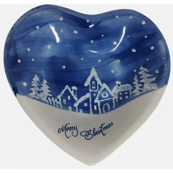 Ceramiche Fabbro Italian Christmas Candy Bowl Dish - Picture 1 of 3